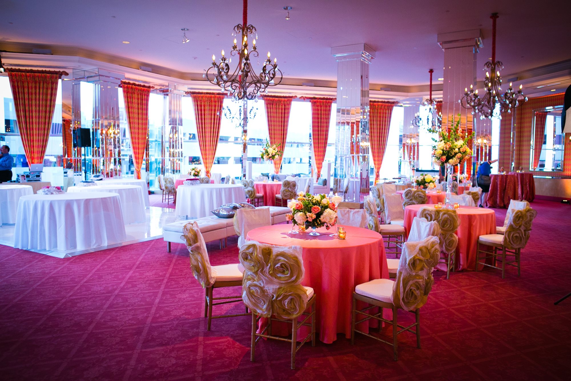 White/Pink/Gold Party Ballroom